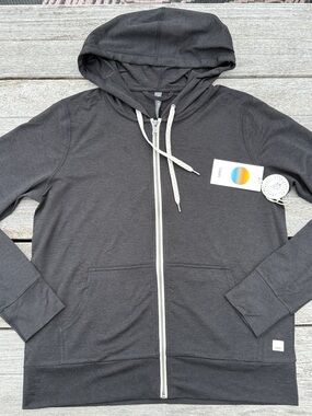 Vuori Halo Performance Hoodie 2.0 Black Heather Women's Medium NWT